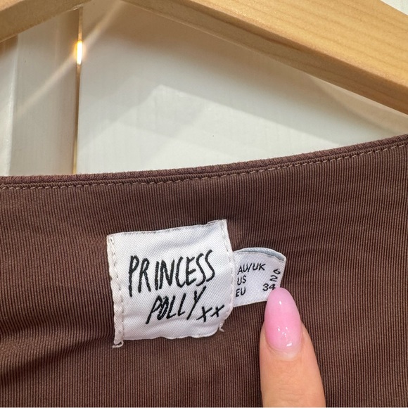 Princess Polly Nolan Long Sleeve Mini Dress Brown - Picture 5 of 8